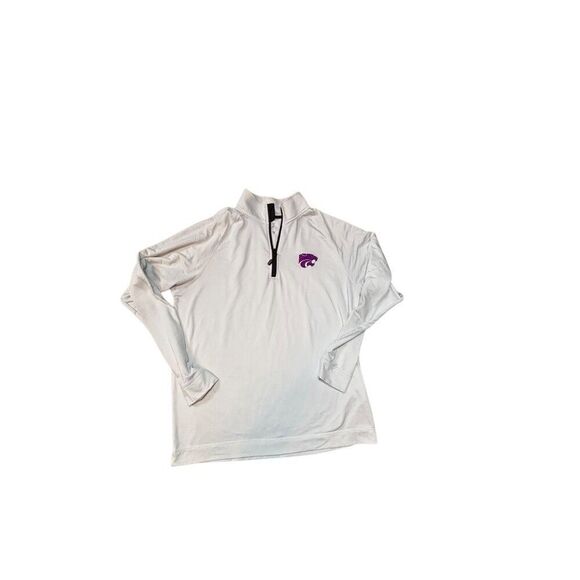K-State Wildcats CBUK L/G White 1/4 Zip Pullover Shirt - Picture 1 of 11